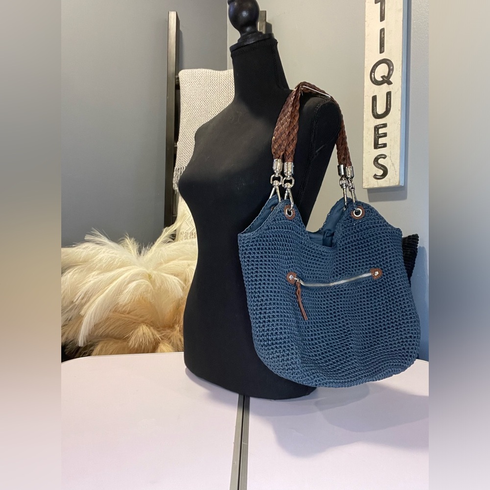 The Sak Indigo Crochet shoulder Bag